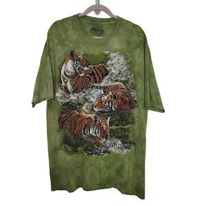The Mountain JMM Mens XL T Shirt Tiger Graphic Short Sleeve Cotton Acid 2016